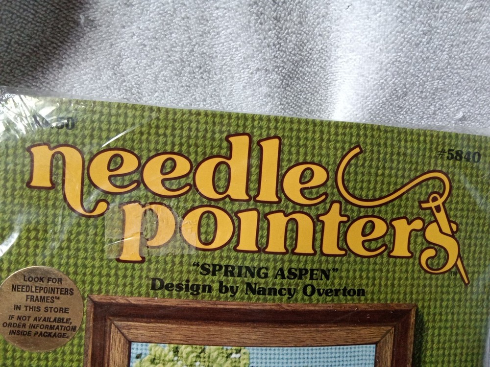 Craft Kit Needle pointers # 5840 "Spring Aspen" Nancy Overton 5 x 5 wool yarn