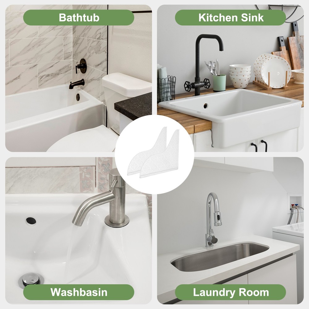2Pcs Shower Splash Guards, Acrylic Patterned Corner Water Blocker