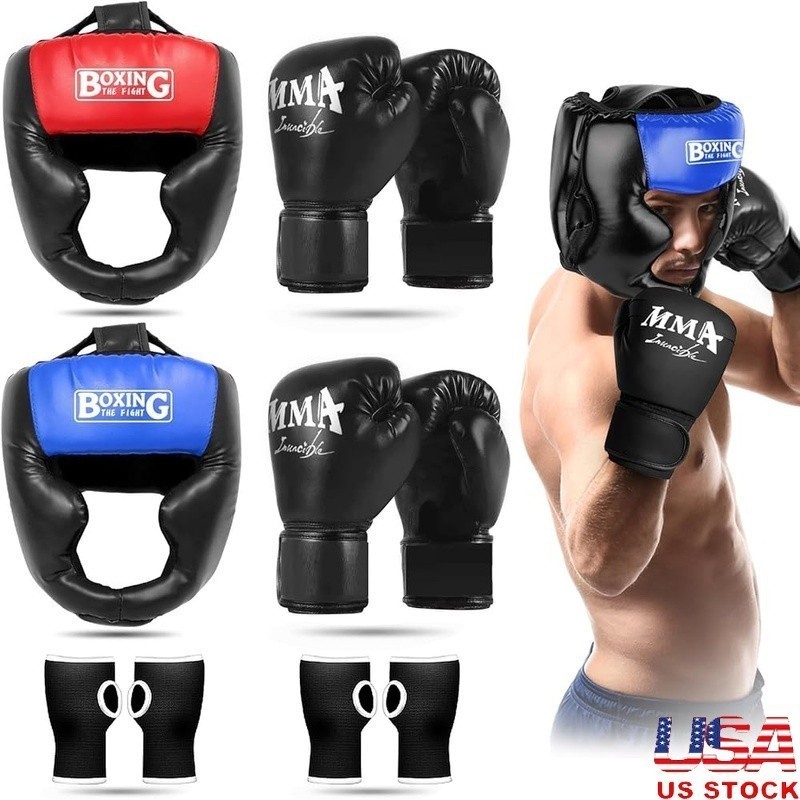Boxing Headgear Adjustable Protective Lightweight Breathable Training Equipment