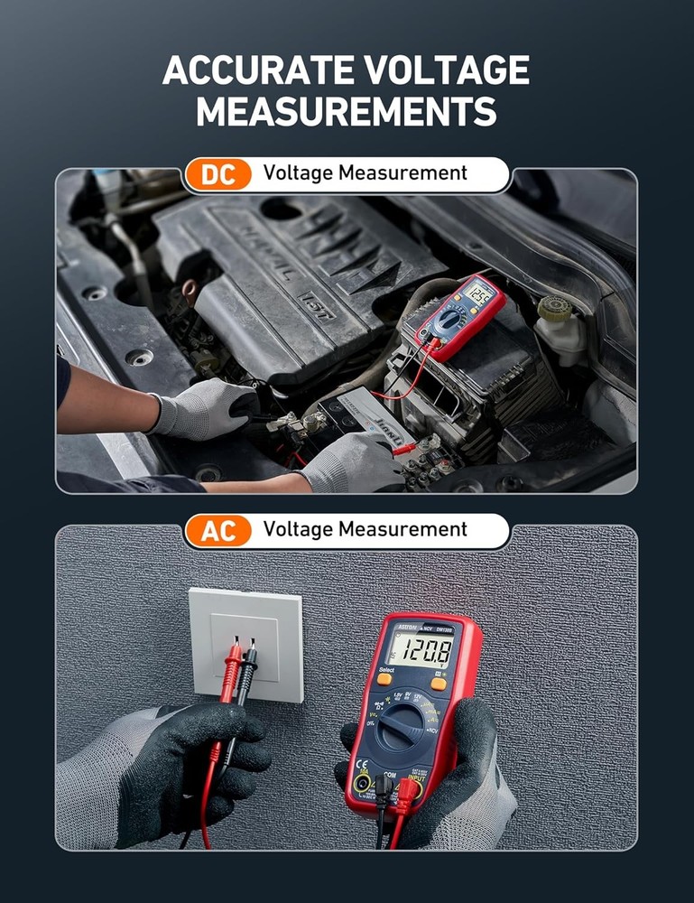 DMM with Large LCD, Data Hold, NCV Function, Kickstand