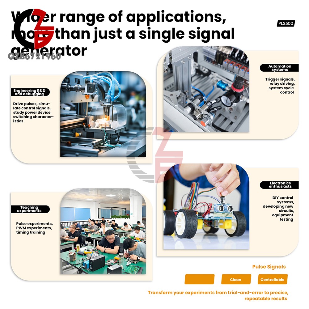PLS500 Dual-Channel Pulse PWM Signal Generator Adjustable Programmable Dead zone