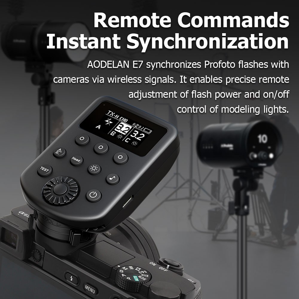 New E7 Non-TTL/HSS Wireless Flash trigger work for Profoto Air1 and Air2 System