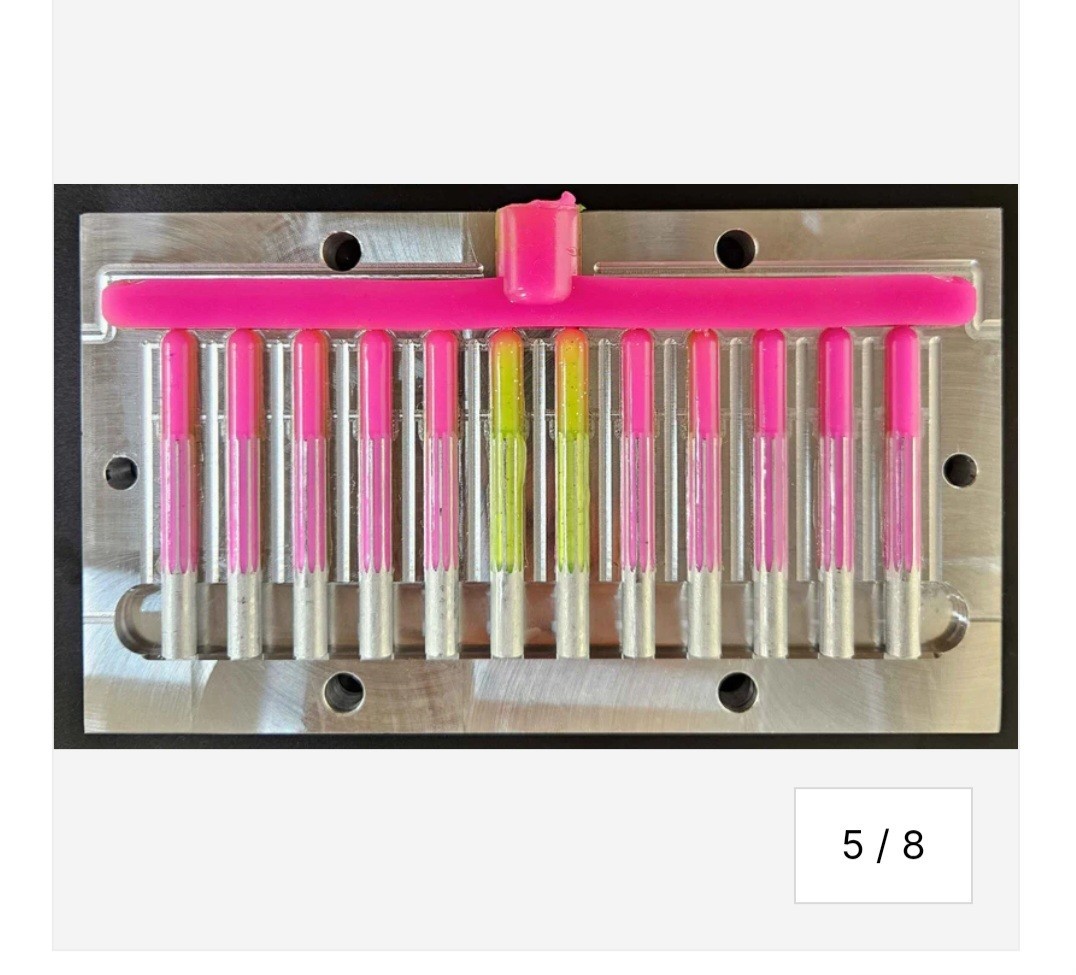 1.8 '' Tube Mold Trout Crappie Panifish (12 Cavity Mold)