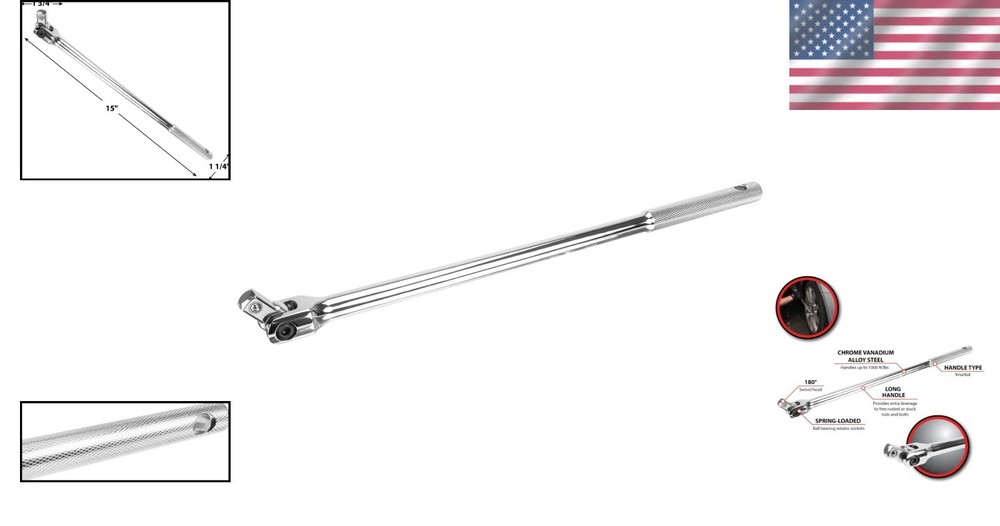 15-Inch Chrome Vanadium Flex Handle for Home Repairs
