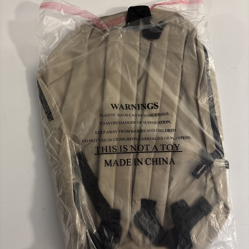 Trail maker Classic 17" Backpack with Adjustable Padded Shoulder Straps -Beige