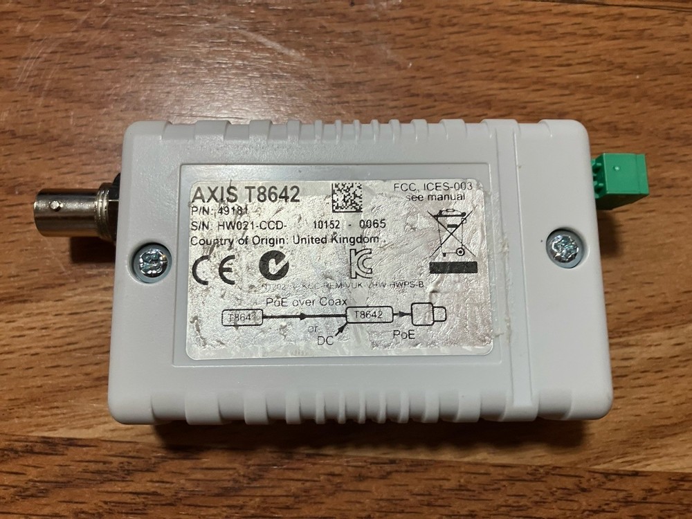 AXIS T8642 POE+ Tested & Working Axis Security Camera Device