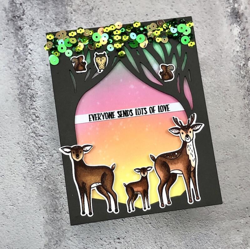 Rectangle Frame Trees Metal Cutting Dies Scrapbooking Embossing Stencils Crafts