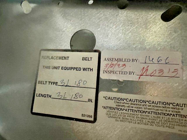 "S&P STXB10RHUL" H.D COMMERCIAL 115V,1PH VENTILATION ROOFTOP EXHAUST/UPBLAST FAN