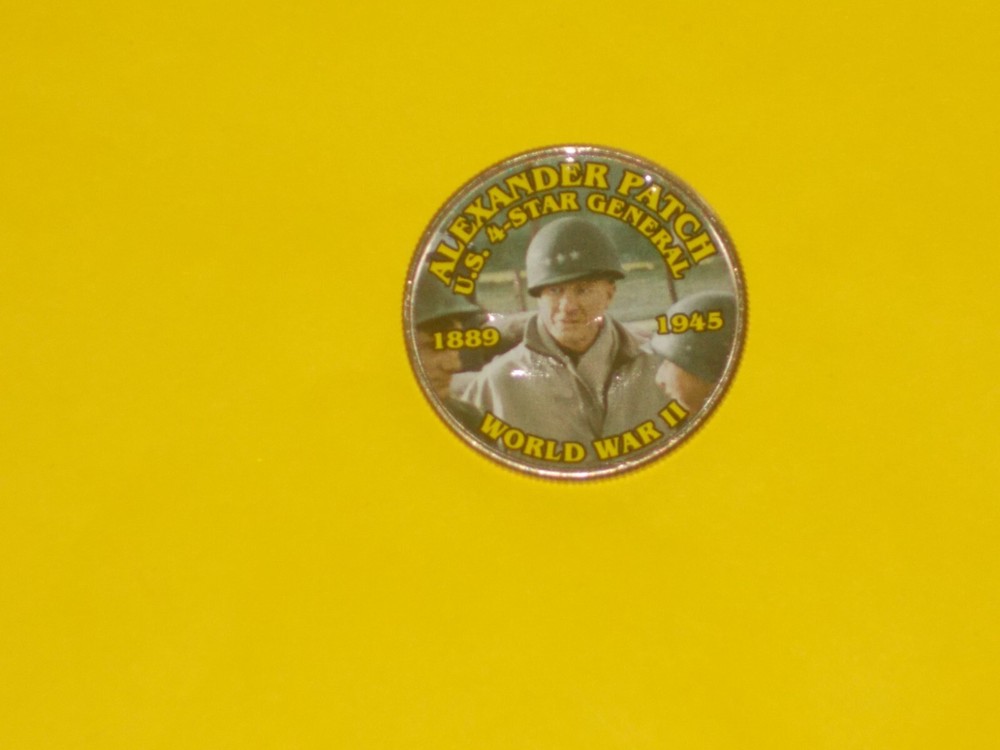 Colorized Kennedy Half Dollar - World War 2 - Alexander Patch K1003