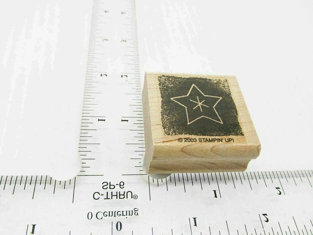 Winter Snow Star Rubber Stamp - Stamp Set D64