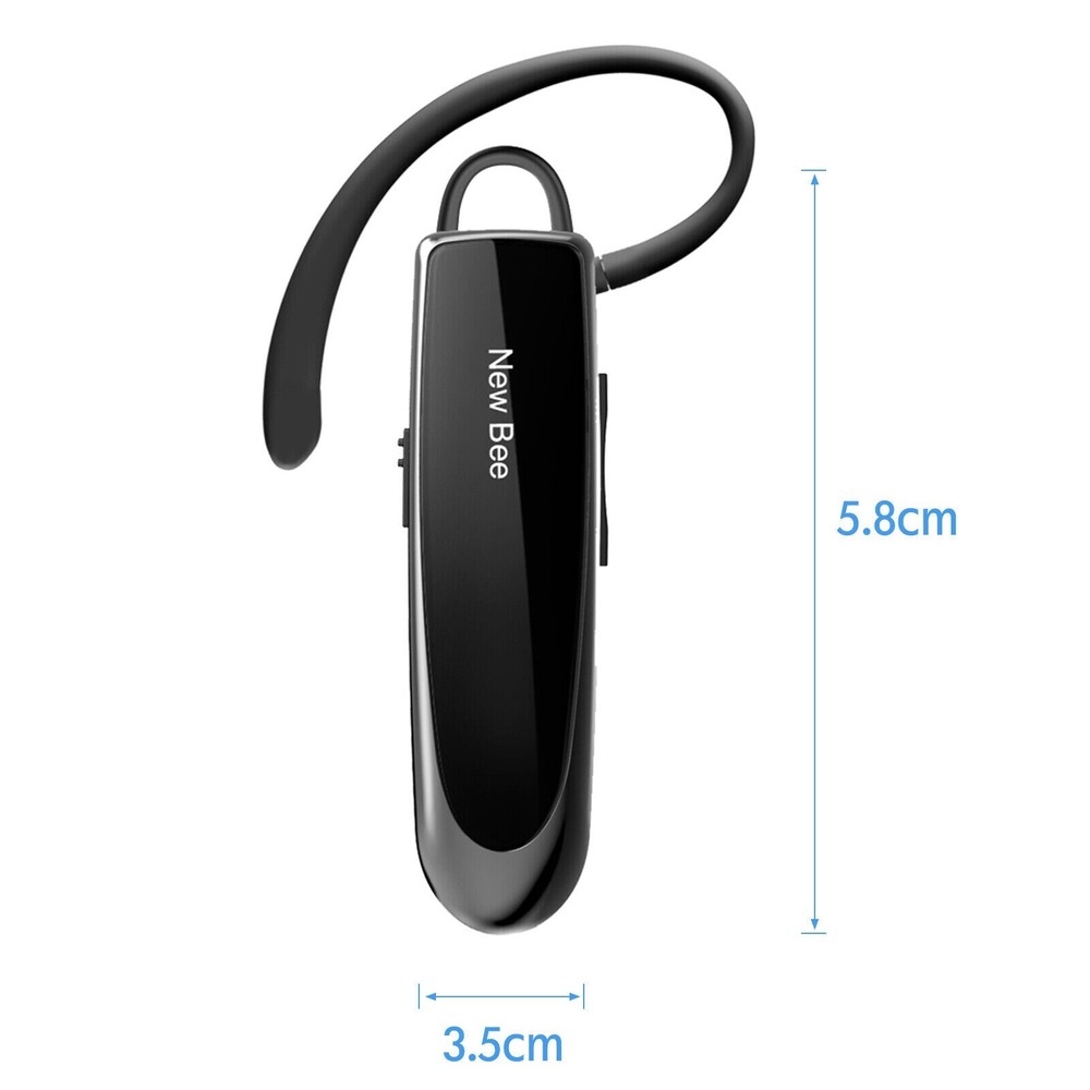 New Bee Bluetooth Wireless Handsfree Headset for iPhone Android Samsung Laptop