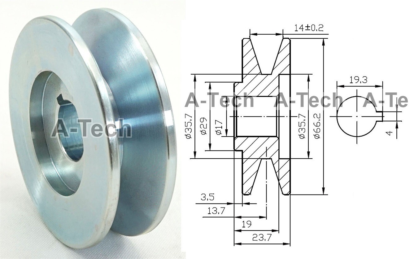 Delco 10SI Alternator Generator Deep V Belt Pulley Chevrolet Tractor 1/2" W