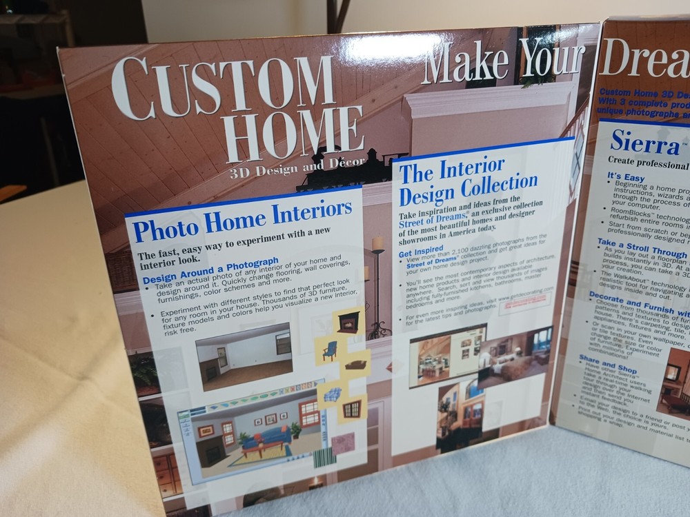 Sierra 3D Custom Home Design 3 in 1 Architect Customization PC Software Sealed
