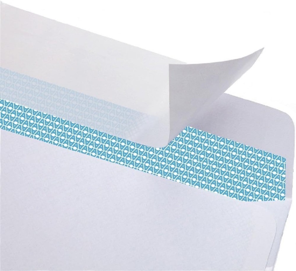 Self-Adhesive Security Envelope Pack - 100 Windowless Envelopes for Safe Mailing