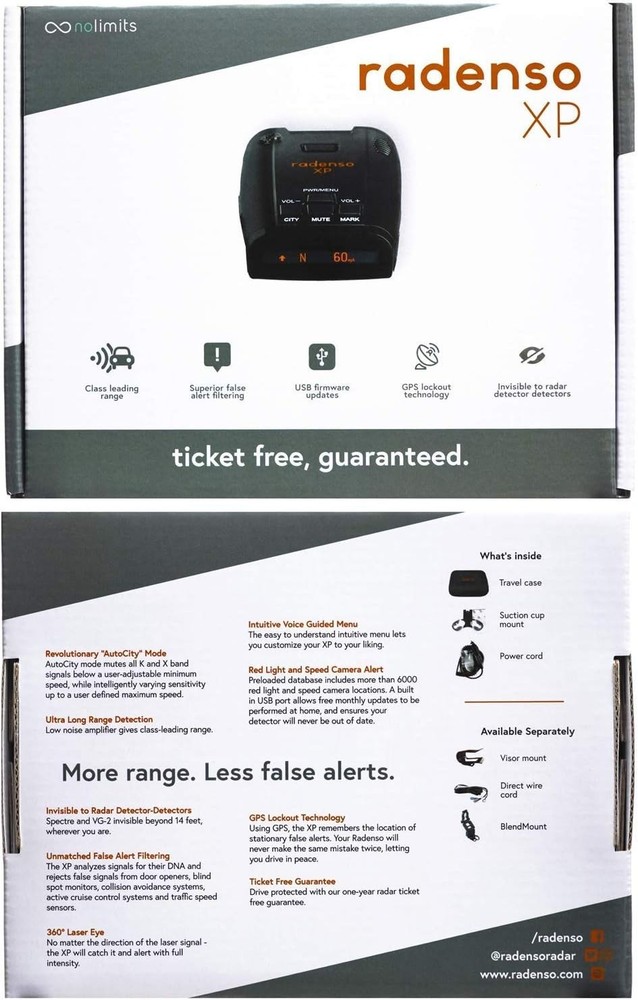 XP Radar Detector with OLED Display & GPS Lockout - Ready to Use Safety Solution