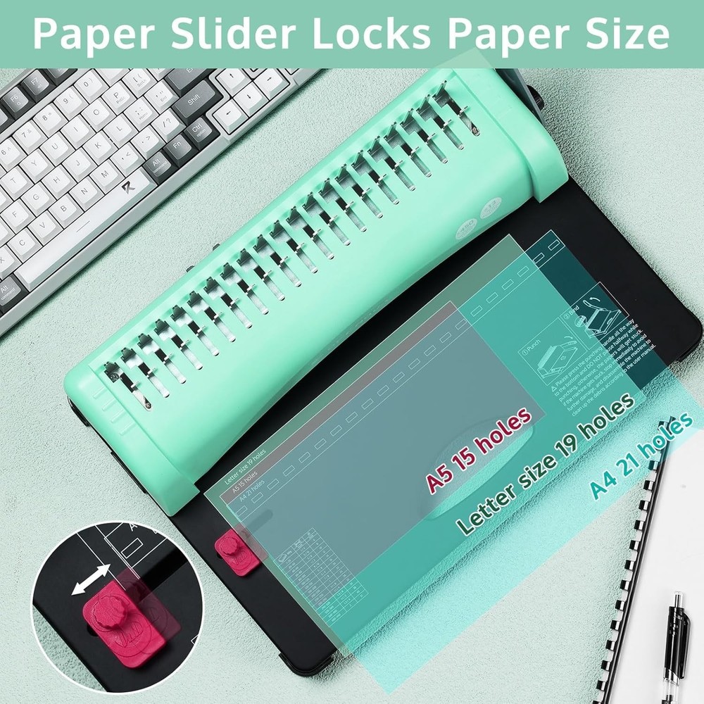 Effortless Binding Machine for 450 Sheets – Easy Punch and Adjustable Margin