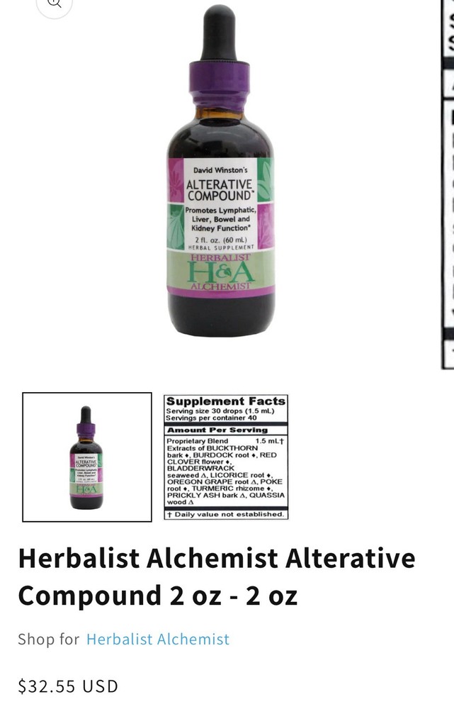 Herbalist & Alchemist Alterative Compound 2 oz