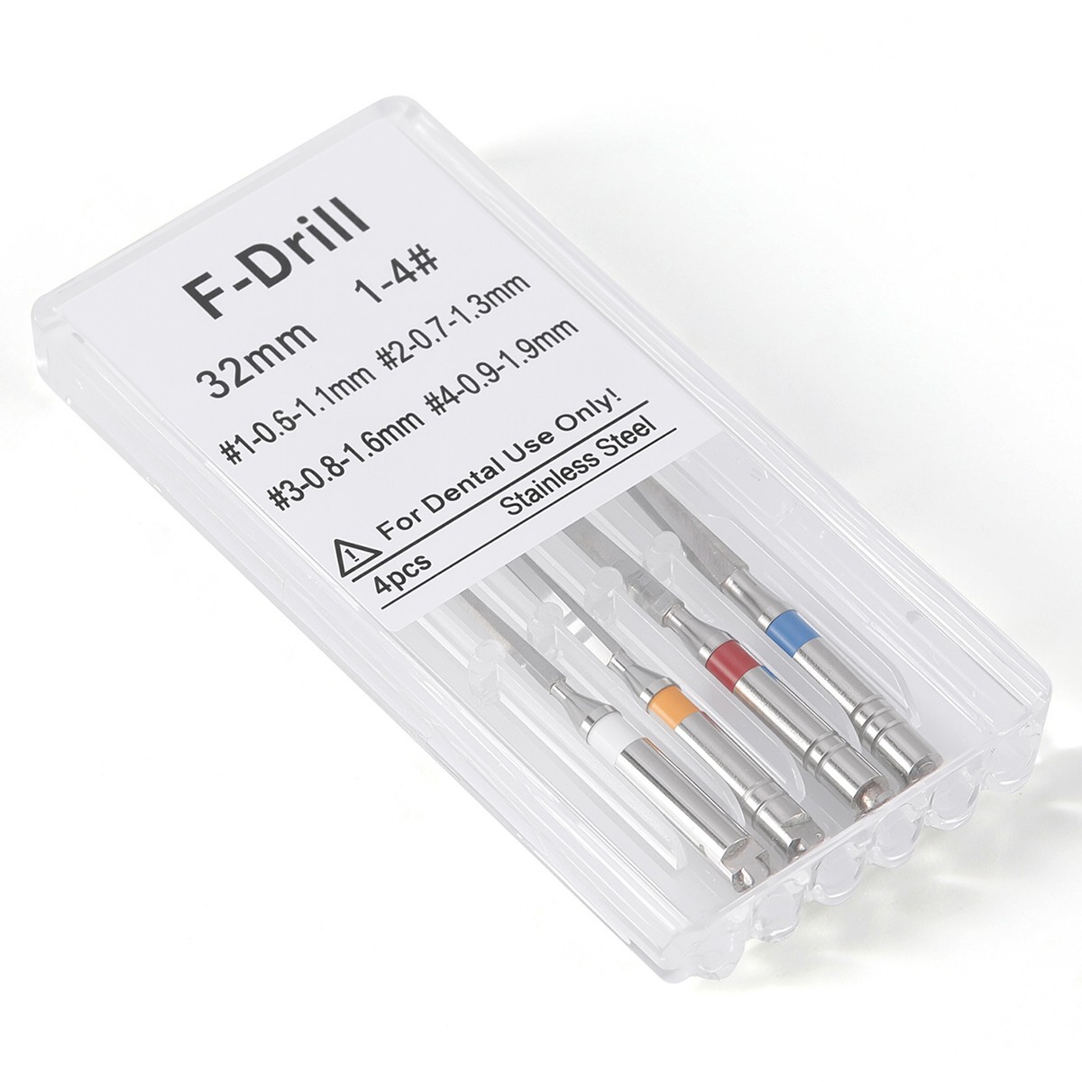 Dental Endodontic F Drill Reamers Fiber Post Drills Reamer 32mm 1-4# AZDENT