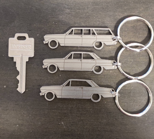 Chevy Nova First Generation 1962-1965 key chains Coupe Sedan Wagon