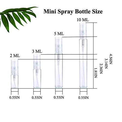 40Pcs Portable Refillable Glass Makeup Clear Empty Sprayer Bottles 10ml