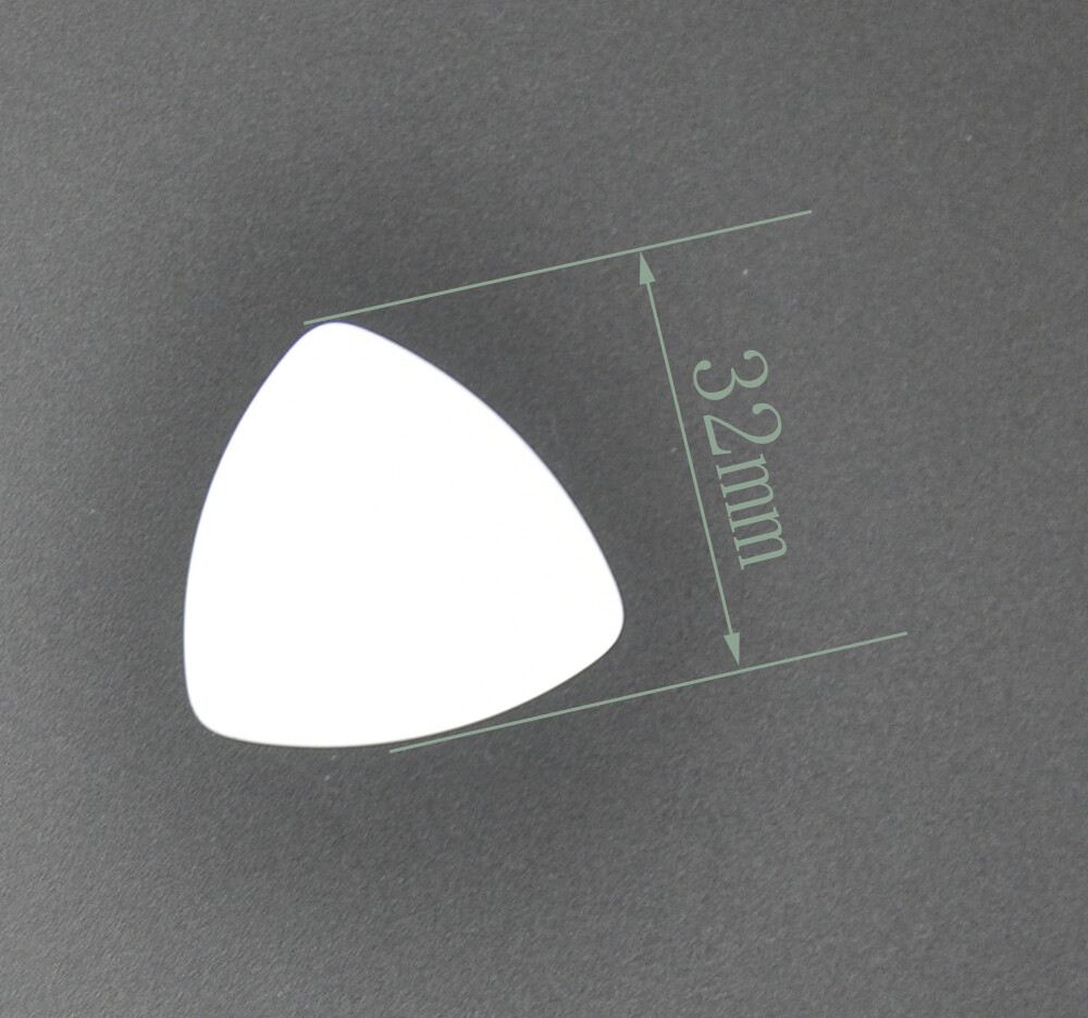 Celluloid 346 Rounded Triangle Guitar Picks Plectrums 0.71mm 100Pcs Solid White