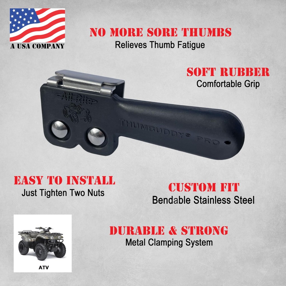 Ergonomic Thumb Throttle Extender for ATV - Comfortable Rubber Grip