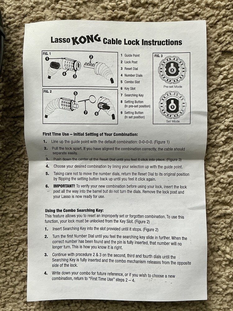 Lasso Kayak Security Cable Kong