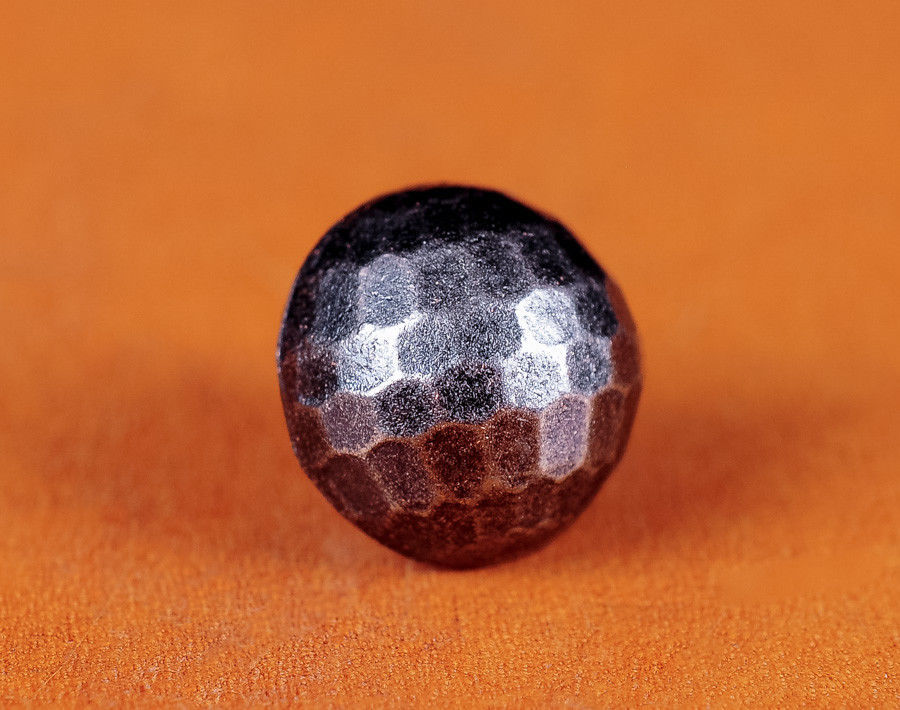 30pc 10MM SOLID SILVER HEXAGON BALL CONCHO STUD SPOTS RIVET LEATHER CRAFT DECOR