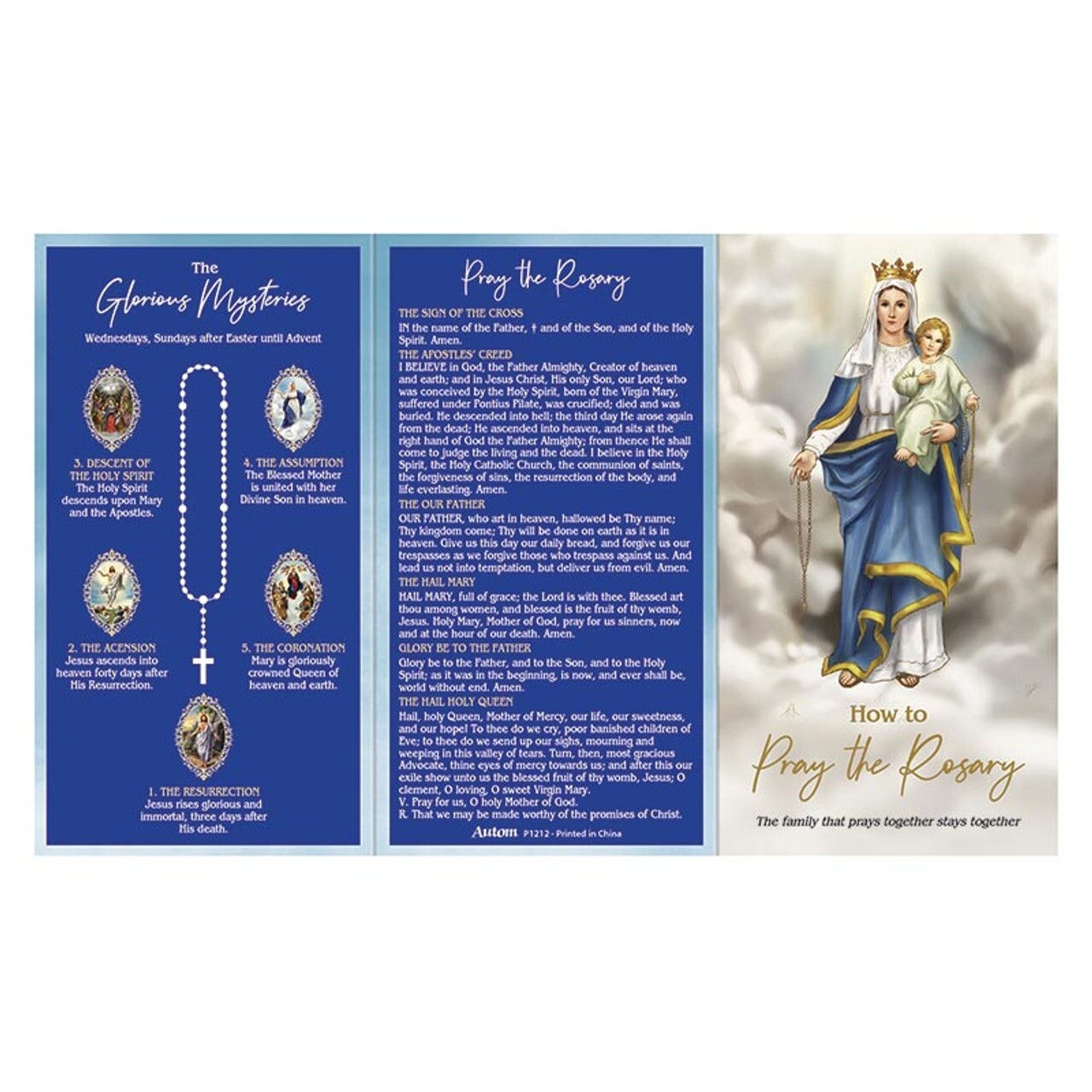 How to Pray the Rosary Trifold Card
