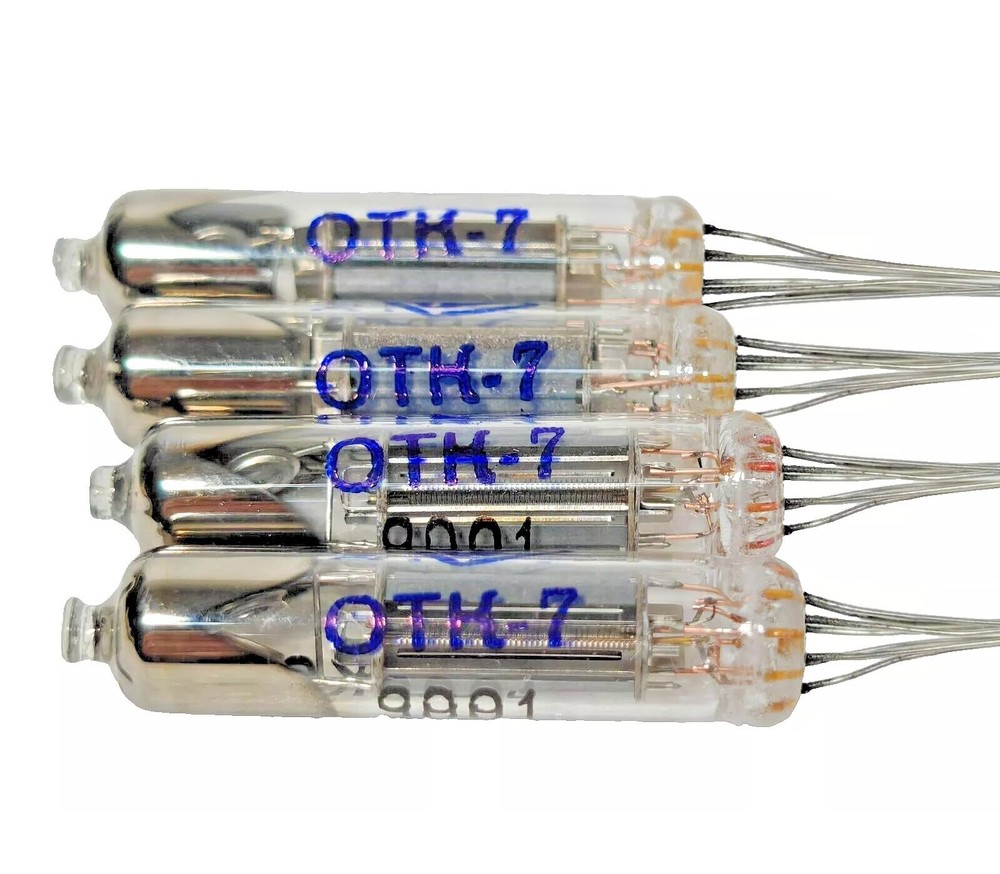 10 pcs 6J5B-V Miniature HF Pentode Tube Same Date 02-1984 Gold Grid OTK Soviet