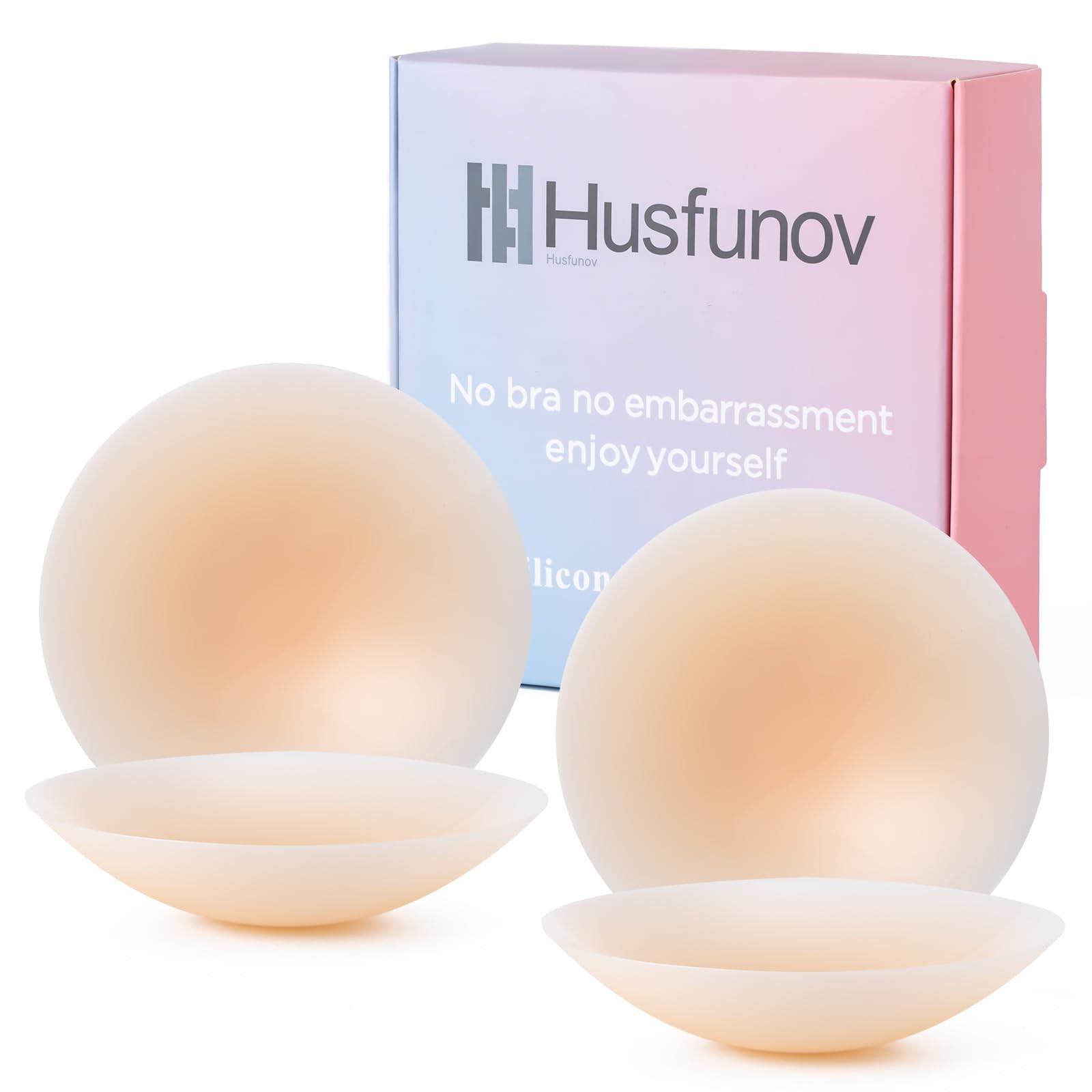 Ultra-thin Nipple Covers for Women - 2 Pairs Sticky Silicone - M (fits A-C cups)