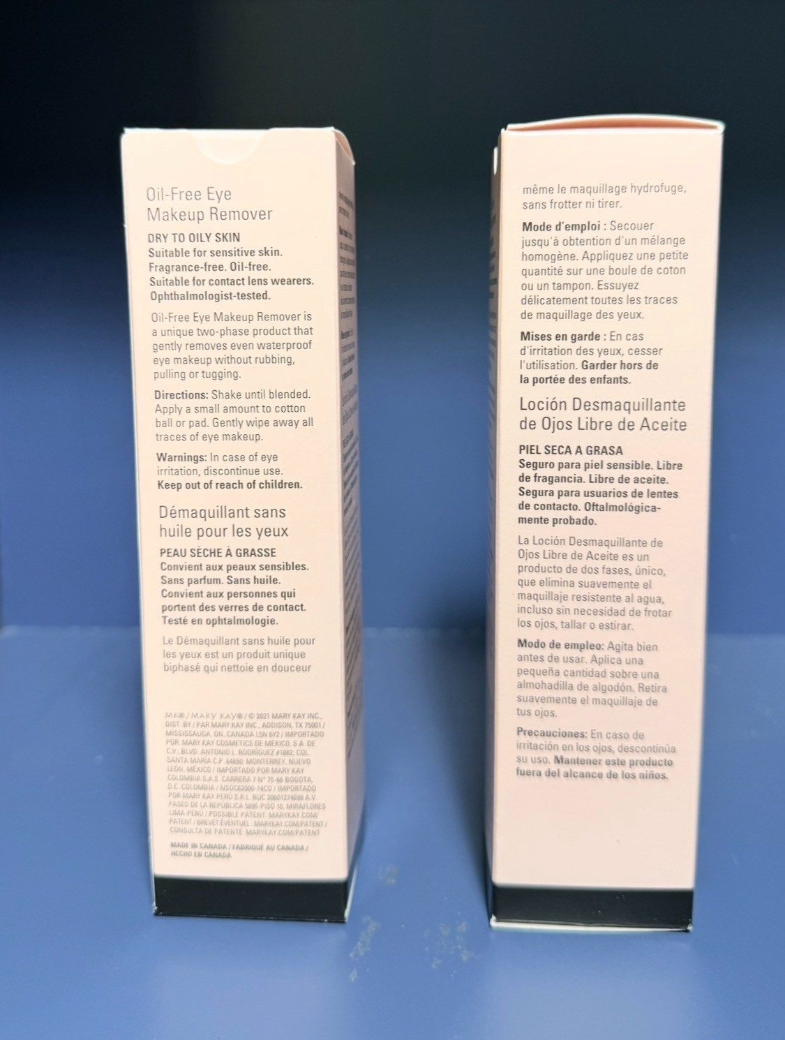 Mary Kay TWO ((2)) Oil-Free Eye Makeup Remover, 3.75 fl oz / 110 ml | Brand New.