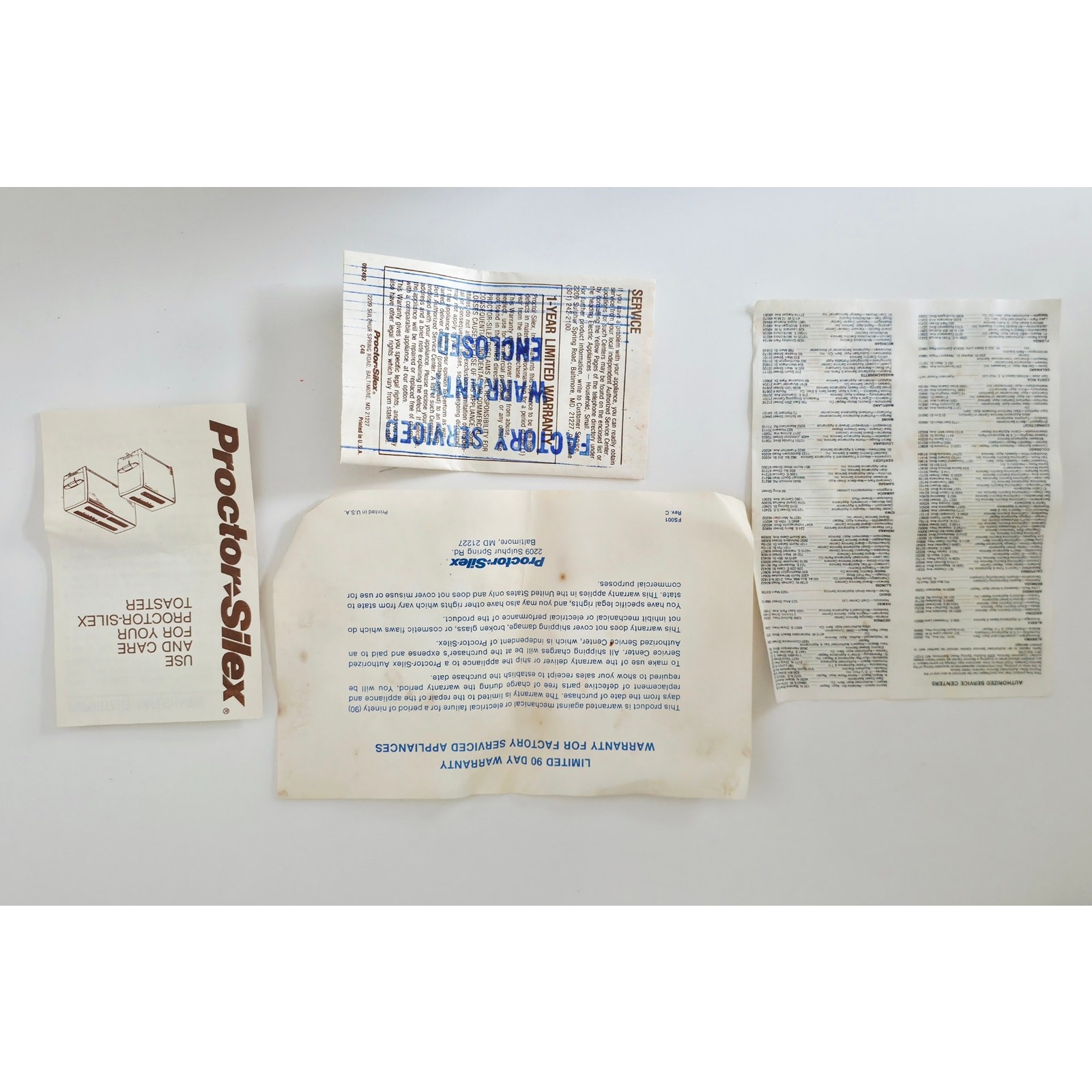 VINTAGE *PRISTINE*1980's Proctor Silex 2-Slice Toaster Chrome/Black USA