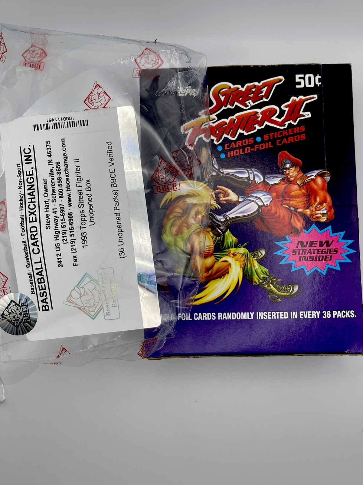 1993 Street Fighter 2 Capcom Topps Trading Card 1 Sealed Pack. Vintage Authentic