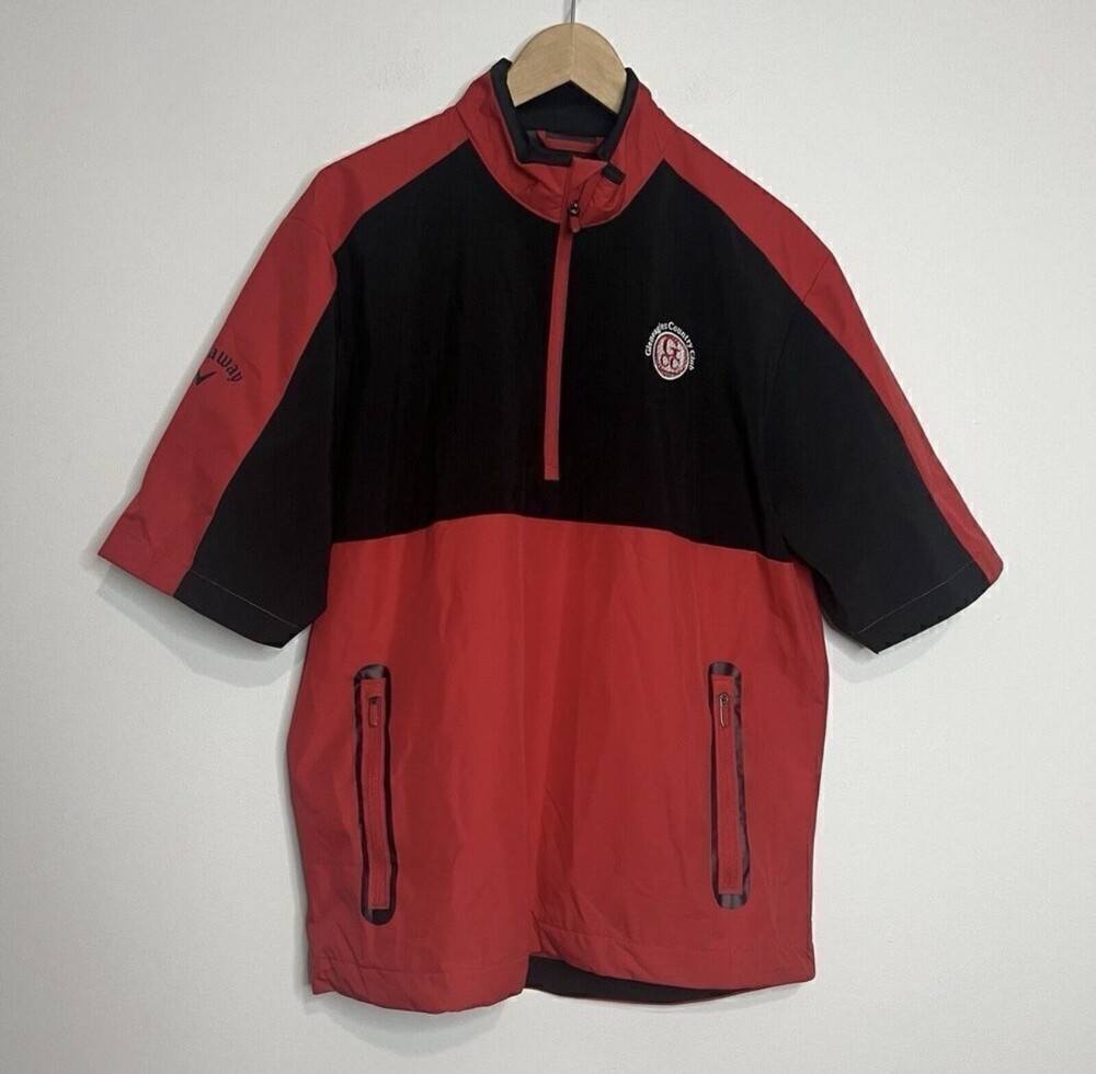 Callaway Red Swing Tech Rain Windshirt Gorpcore Jacket Medium