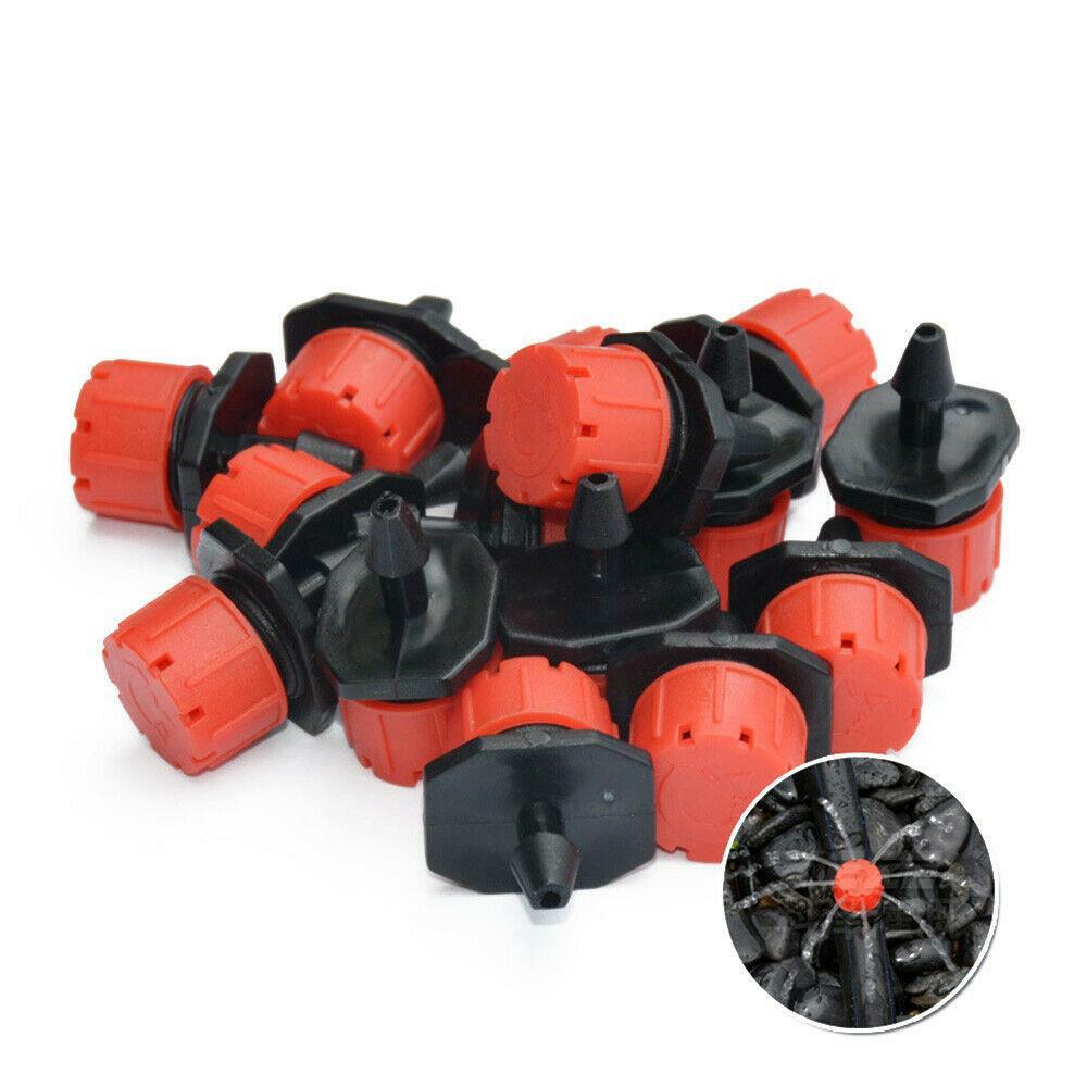 100Pcs Adjustable Garden Irrigation Mist Micro Flow Dripper Water Drip Head Hose