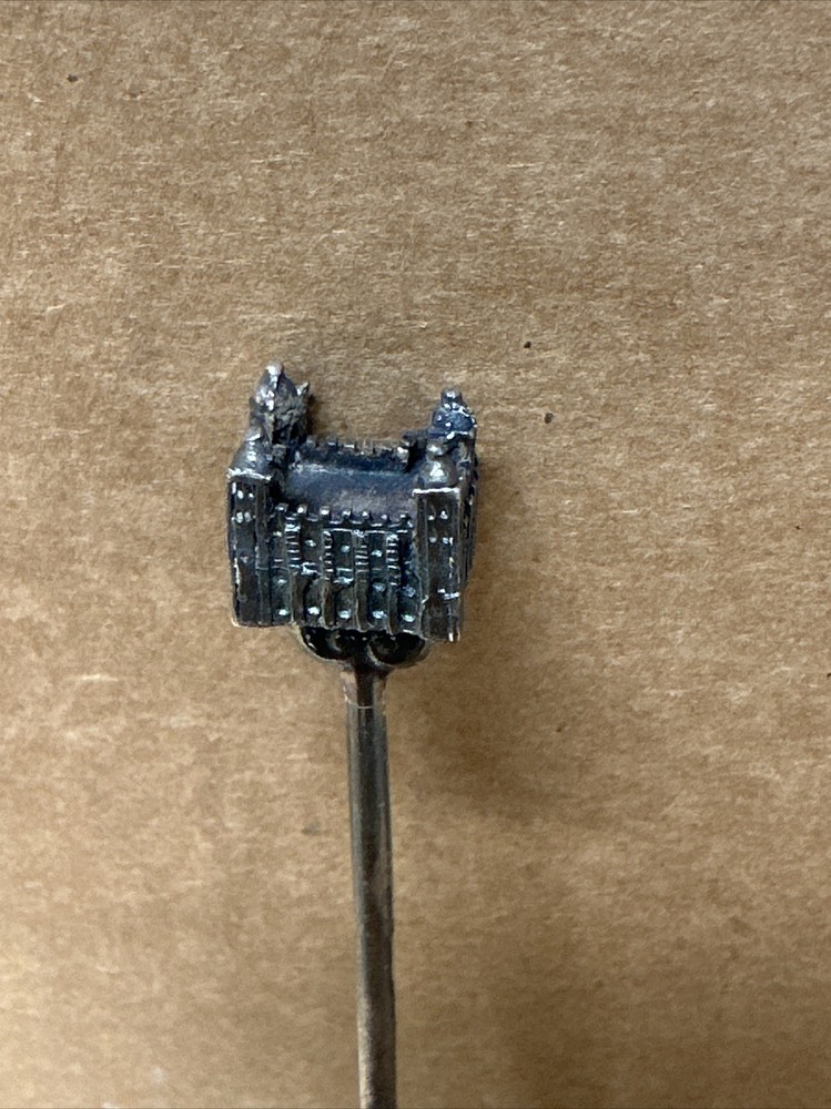 CASTLE TOPPER SOUVENIR SPOON 3D PLATED NICKEL SILVER VINTAGE RETRO COLLECTOR