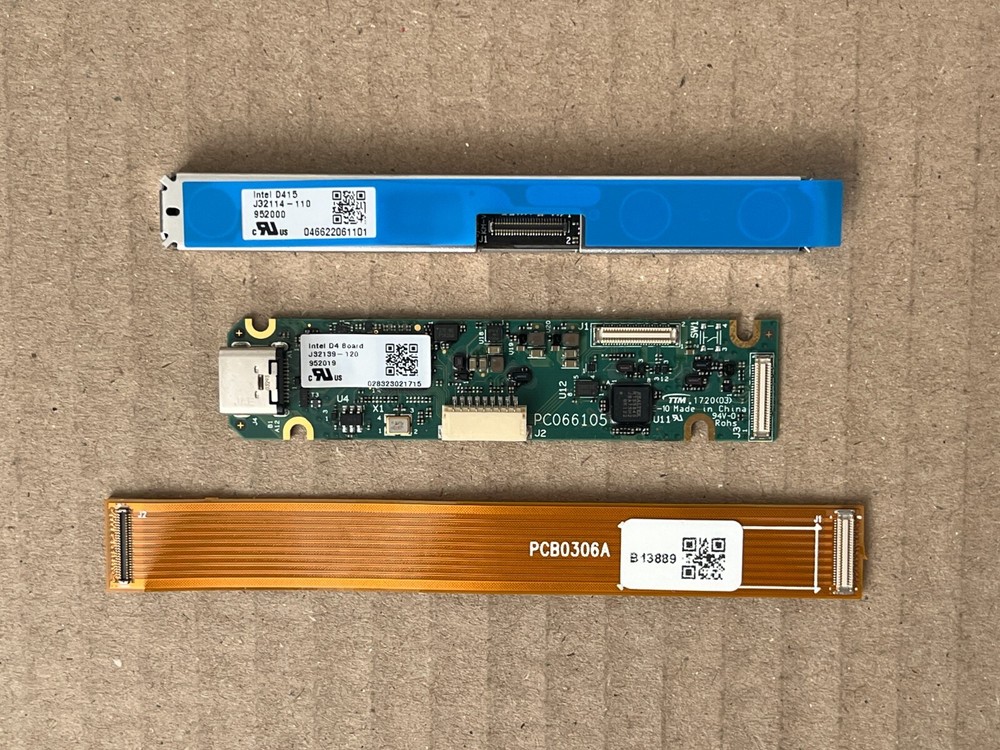 NEW Barebone Intel RealSense Module D415 + D4 Board + 100mm Flex Ribbon Cable