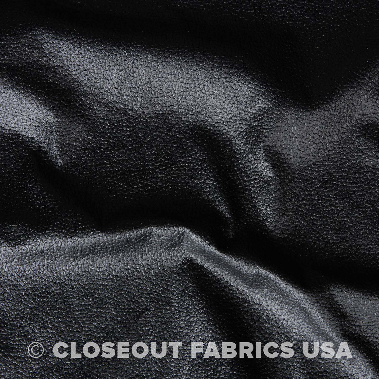 Black Vinyl Fabric - Faux Leather - Auto Upholstery Pleather Fabric