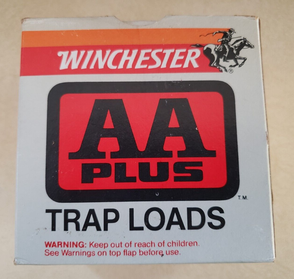 Vintage Winchester AA PLUS Heavy Trap Loads Shotgun Shell Box 12ga EMPTY