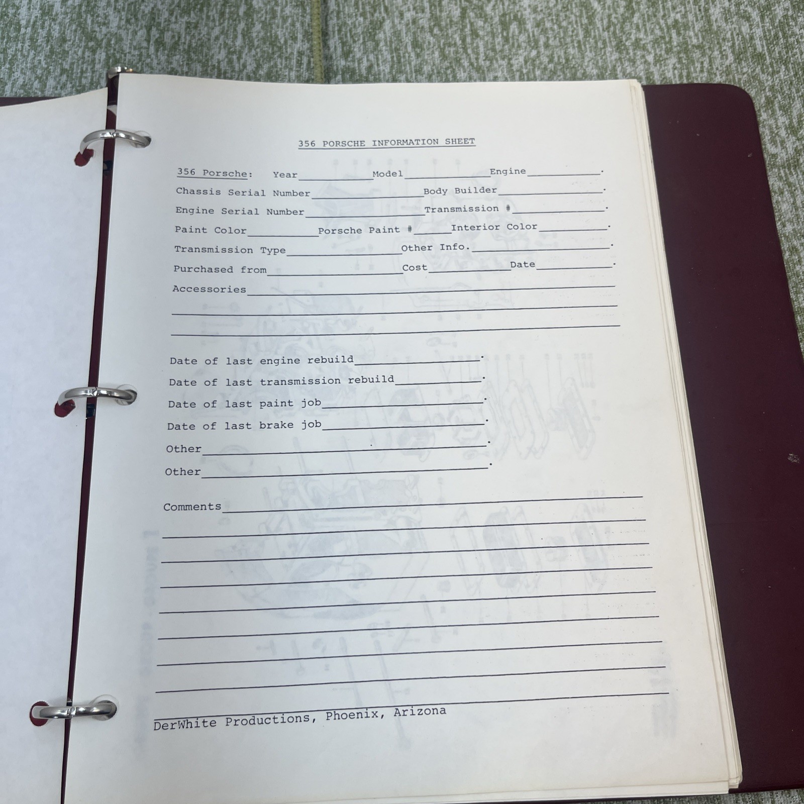 Porsche Exploded View Part Diagrams 356 B DerWhite Productions Phoenix Arizona