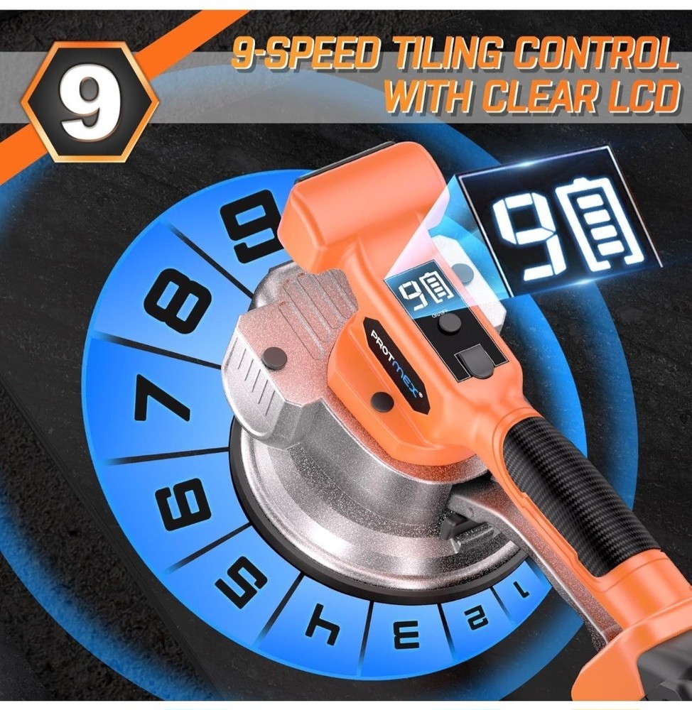 Tile Vibration Tool with 2 21V Batteries Cordless Tile Vibration Machine Max