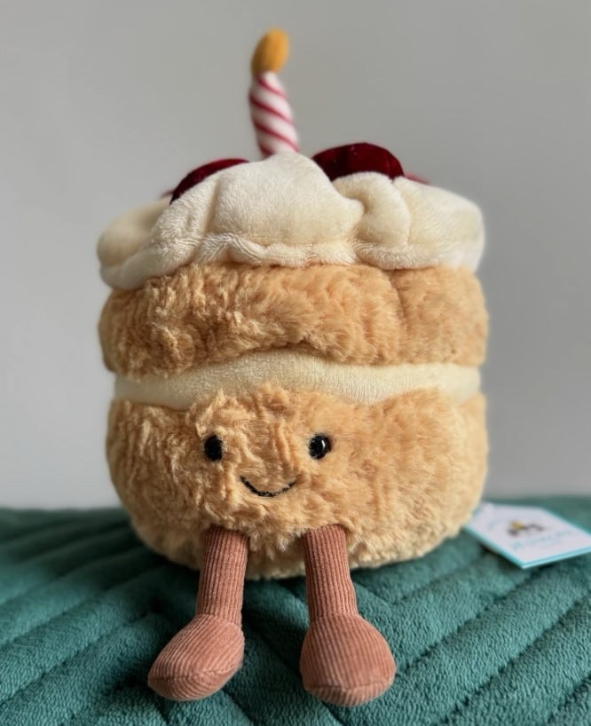 Jellycat Birthday Cake Plush Collectible Stuffed Toy Soft Plush w/ Dust Bag New