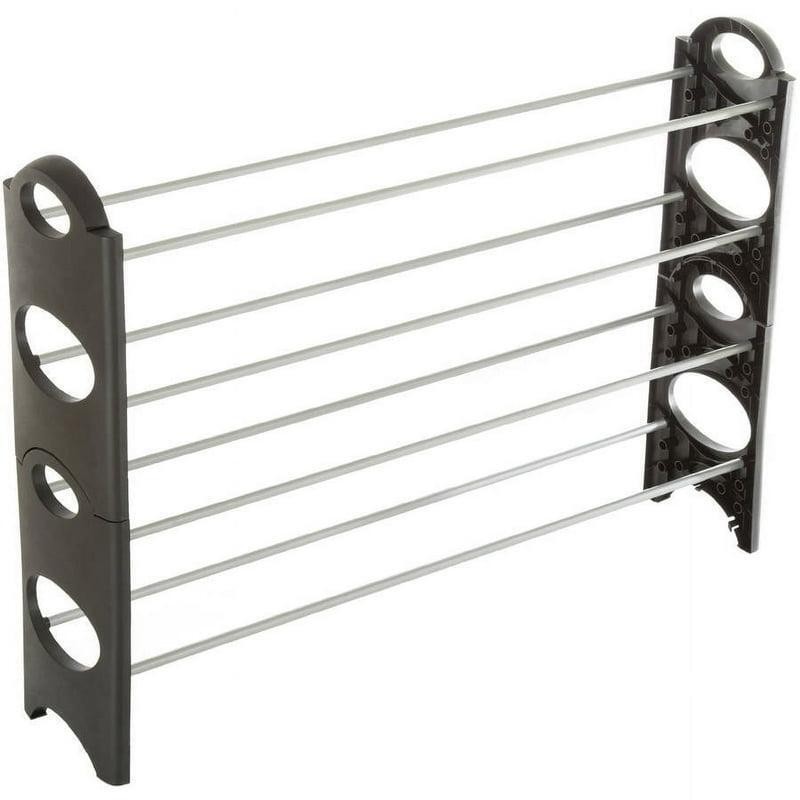 Stackable Shoe Rack Organizer 32 Pairs Space-Saving Ventilated Closet Storage US