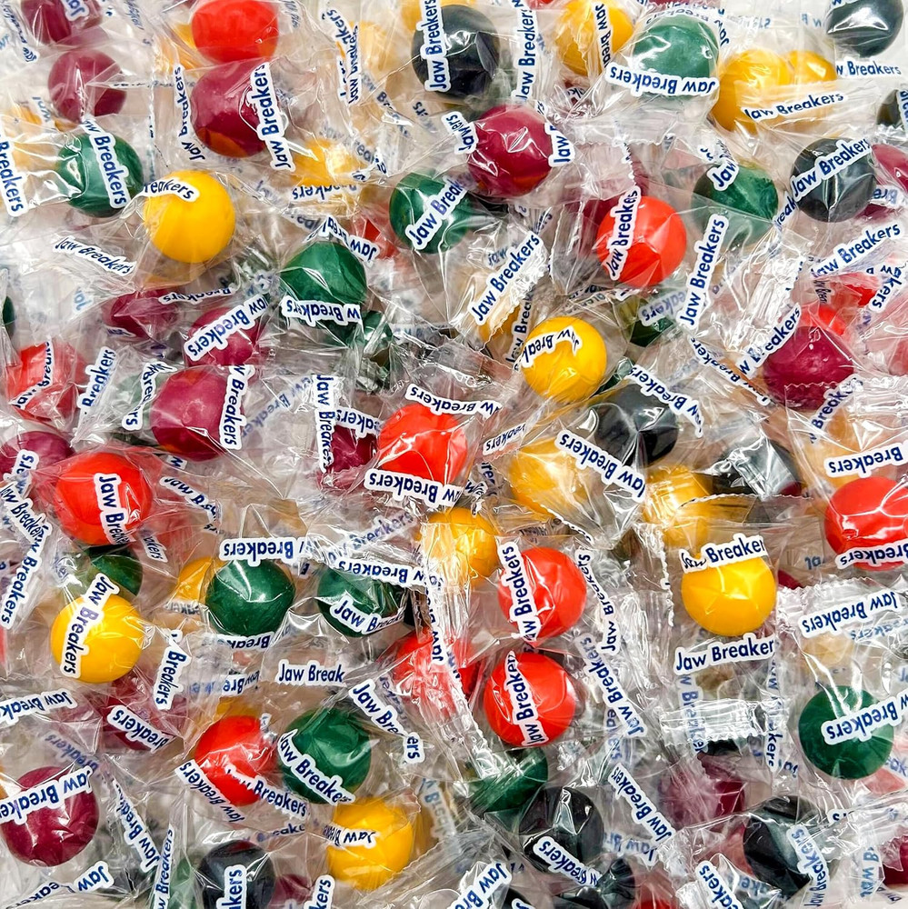 Jawbreakers Hard Candy | 1 Pound Bag - Approx. 75 Count | Fruit Flavored Assortm