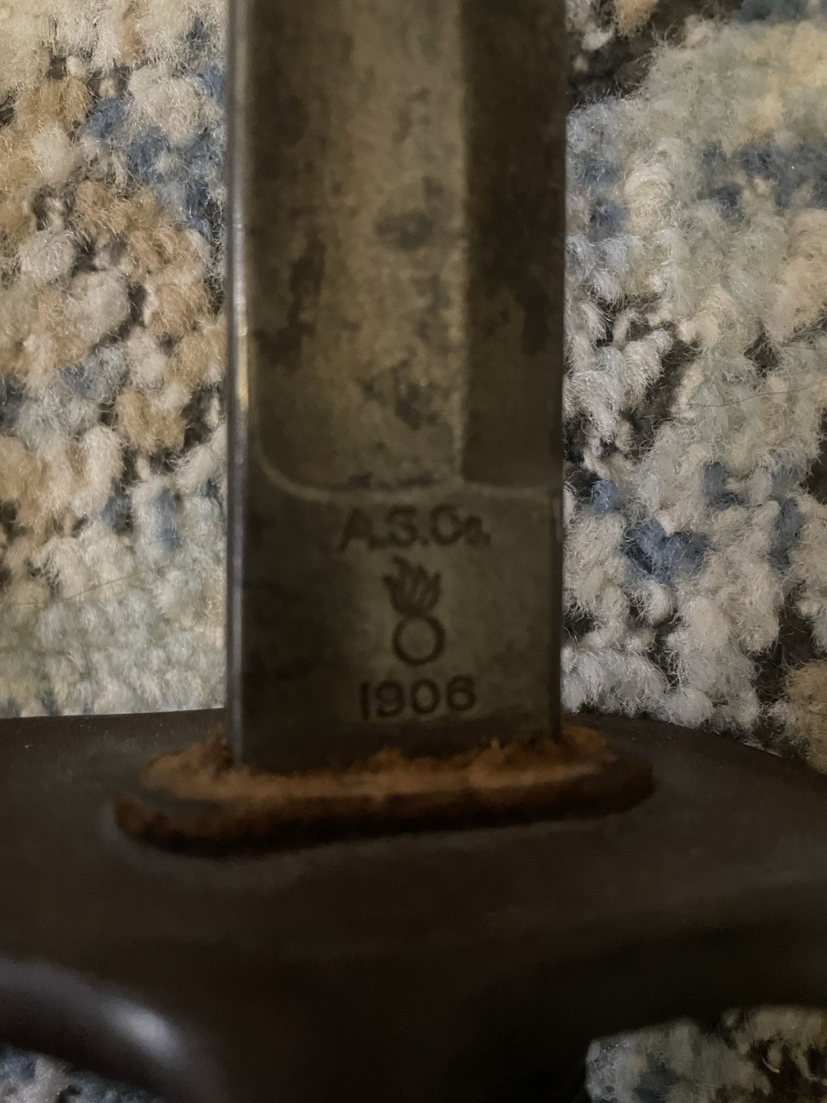 US Cavalry Sword 1906 A.S.Co Marked with Scabbard Original WWI Militaria