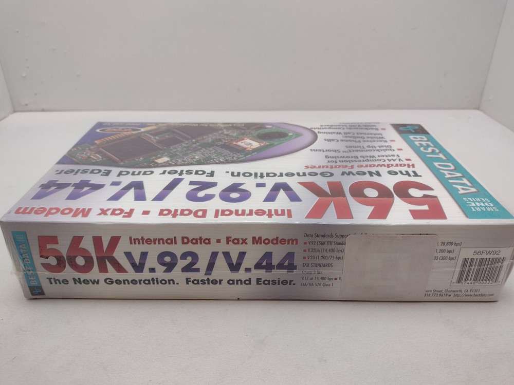 Best Data Internal Data Fax Modem 56 K v.92/v.44 New