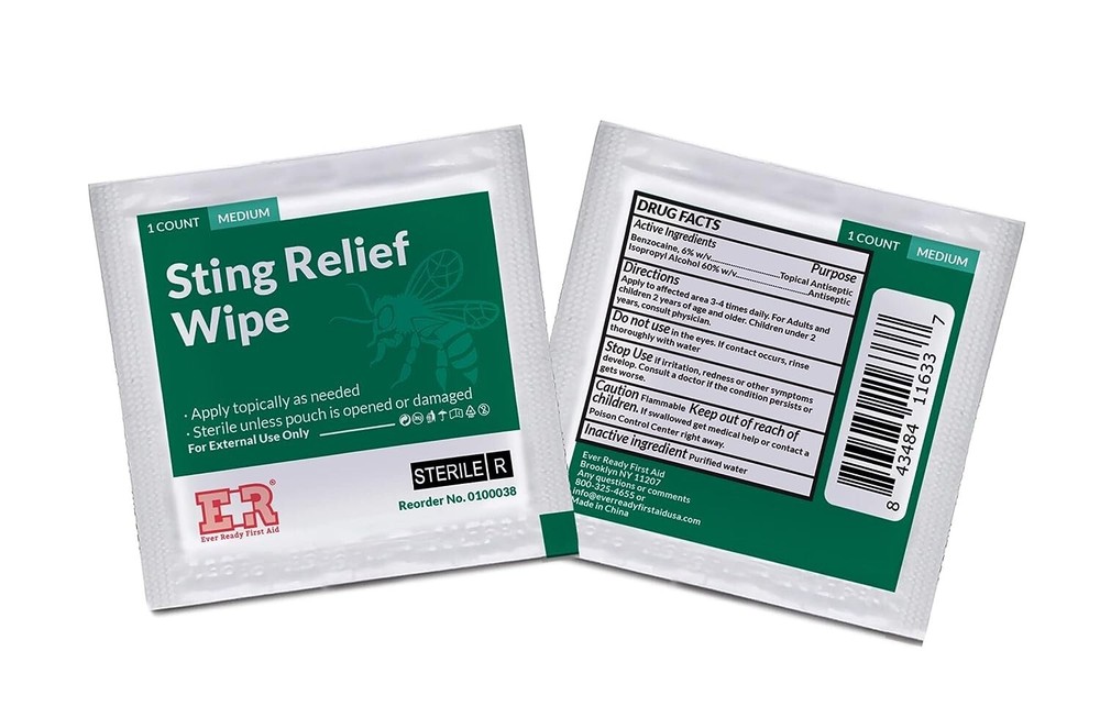 Ever Ready First Aid Sting Relief Wipes - 300 Count