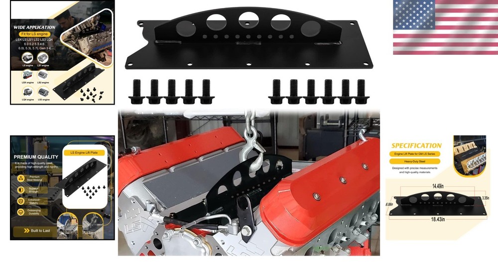 Efficient LS Engine Hoist Lift Plate – Stability Designed for Chevy LS Engines