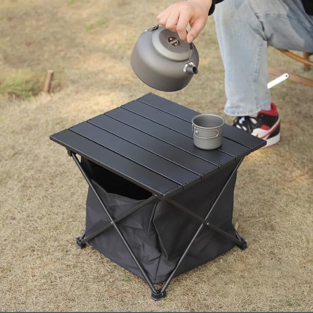 Folding Camping Table with Storage Bag, Small Beach Side Table, Portable Coll...